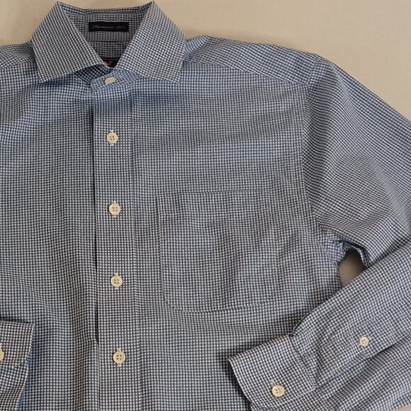 Vineyard Vines Blue & White Check Button-Down Cooper Shirt Men’s XS Cotton EUC - Picture 6 of 14